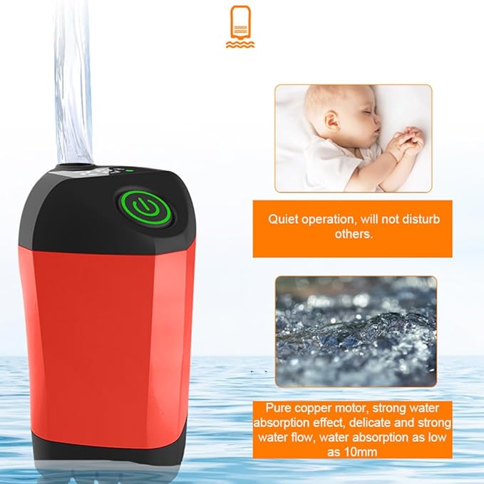 ACAGALA Portable Shower for Camping Electric Shower Pump IPX7 Waterproof with Digital Display for Camping Hiking Backpacking Travel Beach Pet Watering