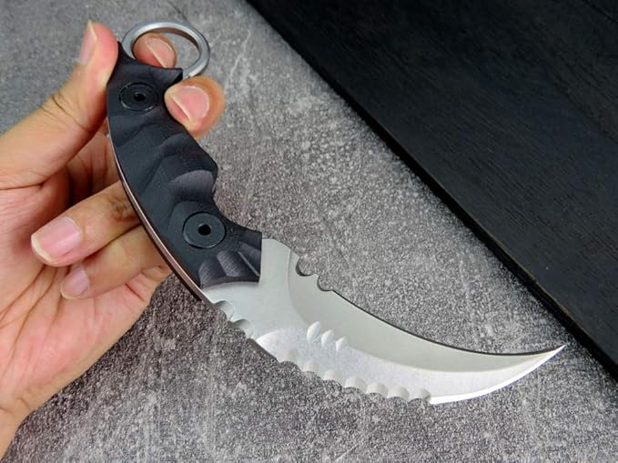 Ccanku C1691 Fixed Blade Knife D2 Steel G10 Handle 4 InchesOutdoor Survival Claw Teeth KnifeCamping EDC Tools