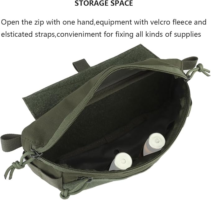 Tactical Sub Abdominal PouchDual-Purpose Dangler Drop Pouch with Tourniquet HolderTactial Vest Chest Rig Carrying Kit Bag
