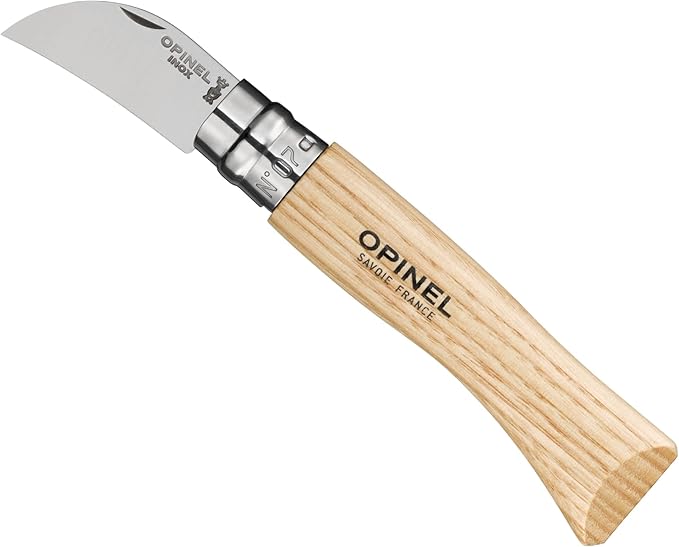 OPINEL No.7 Folding Chestnut and Garlic Knife European Chestnut Wood Handle 12C27 Stainless Steel Blade