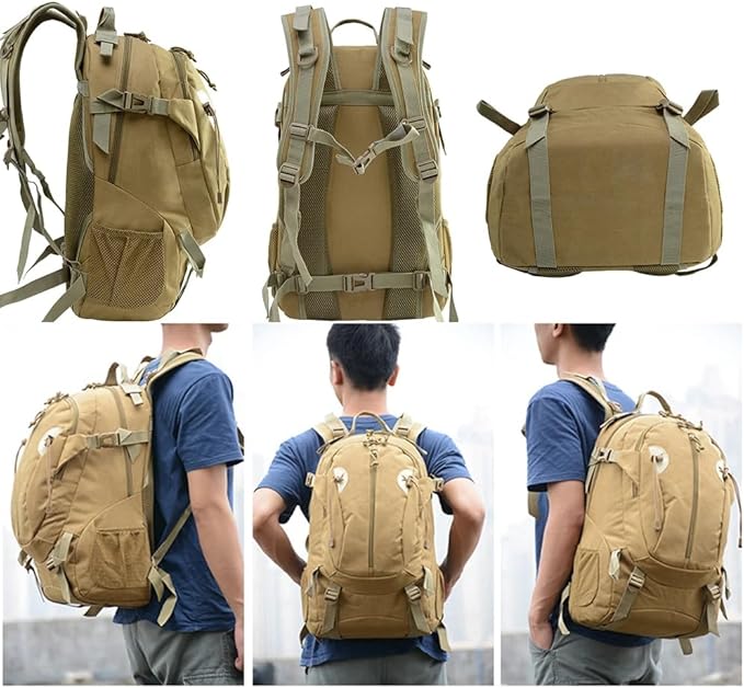 30LTactical Men Backpacks Military Backpack Rucksack Waterproof Outdoor Hiking Camping Hunting Bag (JUNGLE CAMOFLAUGE)