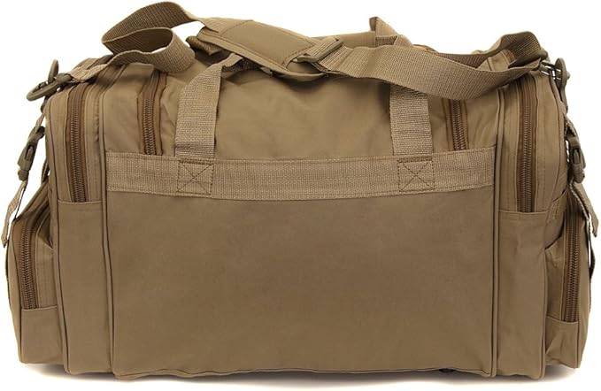 Mens Large 22 Inch Tan Duffel Duffle Military Molle Tactical Gear Shoulder Strap Travel Bag