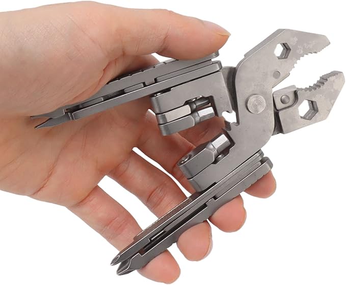 Multitool Pliers Heavy Duty Survival Multi Tool Needle Nose Pliers and Pocket Clip Multitool with Pocket Clip Portable Multi Tool Folding Multitool Plier for Camping