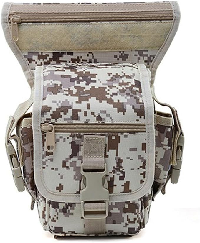 Waterproof Military Tactical Drop Leg Pouch Bag for Men Type B Cross Over Leg Rig Outdoor Bike Cycling Hiking Thigh Bag