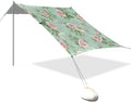 xigua Rose Beach Tent Sun Shelter with Carrying Bag - Silver Coated Oxford Fabric Beach Canopy for Beach Camping Fishing - Includes Windproof Ropes Sandbags &amp Stakes