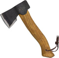 Prandi Segurin Hatchet 88lb - Hickory Handle 11in with Leather String - Ideal for Camping Travel and Bushcraft - Made in Italy
