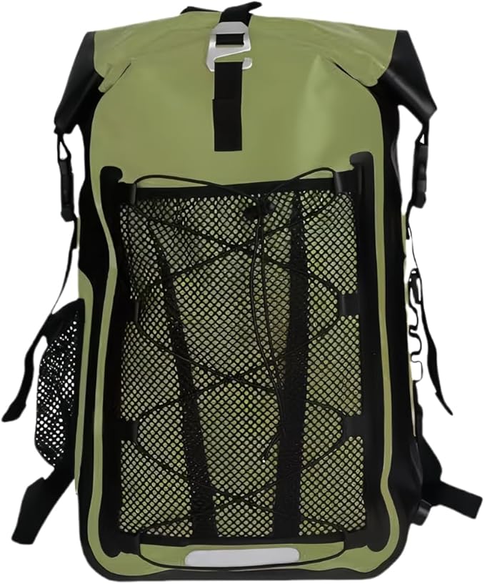 Generic Waterproof Backpack Kayak Dry Bag Backpack Waterproof 30L Lightweight Roll Top Dry Bag for Boating Surfing Camping (Green30L)