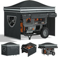 Generator Tent With Bracket Generator Cover Whlie Running 32X24X24 inches Roof Design Without Water Accumulation 1680D Marine Canvas Production+Heavy-Duty Stainless Steel Bracket Black