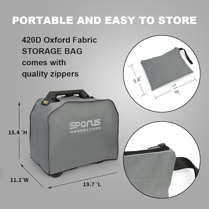 Oxford Dirtproof Fabric Waterproof Dustproof Universal Generator Cover (GRAY 19.7 x11.1 x 15.4)