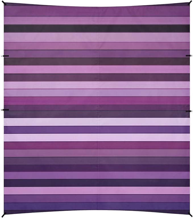 ALAZA Purple Stripes Beach Tent Sun Shelter Portable Canopy Sunshade for Outdoor Camping Picnics Backyard Fun 10x9 ft