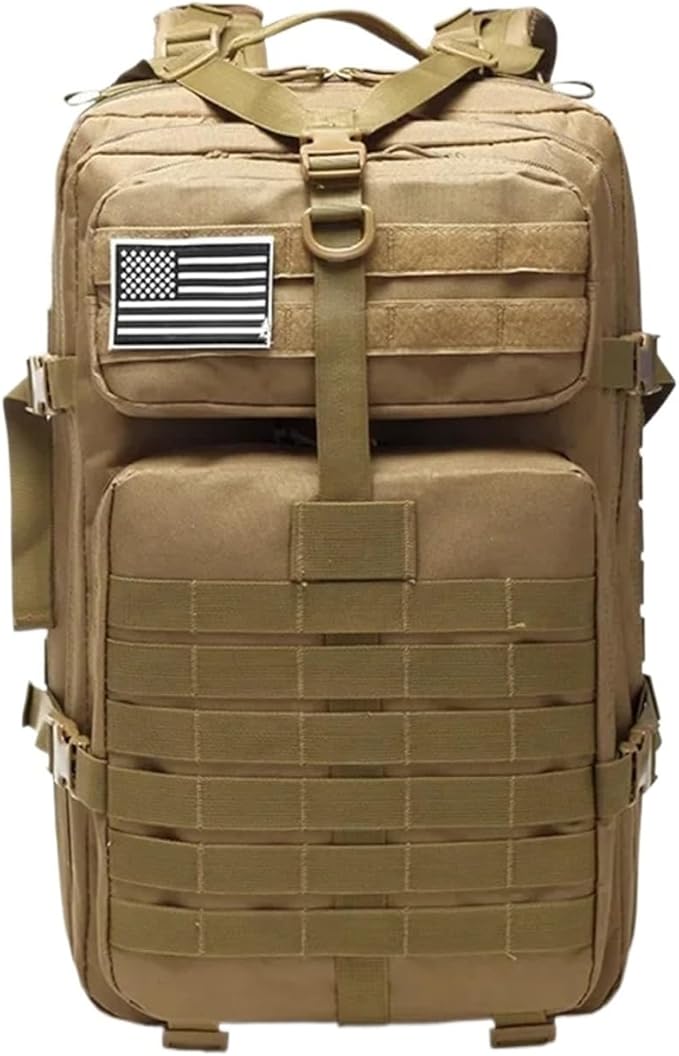 SCRUBY Tactical Nylon Backpack Camping Travel Fishing Bag Waterproof Men Large Capacity Travel Hunting Backpack(B)