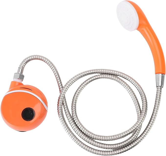 Kikumi Portable Camping Shower 2200 MAh Rechargeable Shower Pump with Shower Head for Walks for Car Pet Washing