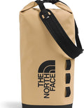 The North Face Base Camp Dry Bag - Roll-Top Waterproof Stuff Sack Ideal for Camping Gear &amp Kayak Accessories Khaki Stone/TNF Black 18 Liters