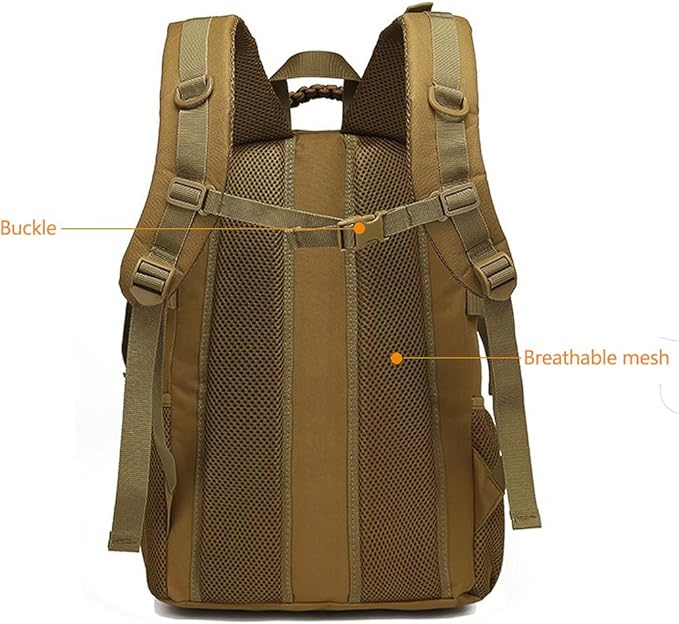 45L Military Tactical Backpacks Molle Army Assault Pack 3 Day Bug Out Bag Hiking Treeking Rucksack Bag (Military Green)