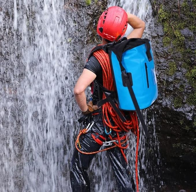 Waterproof Dry Bag Backpack for Kayaking Dry Backpack with Shoulder Floating Dry Sack Outdoors Activities for Boating (Color : Blue)