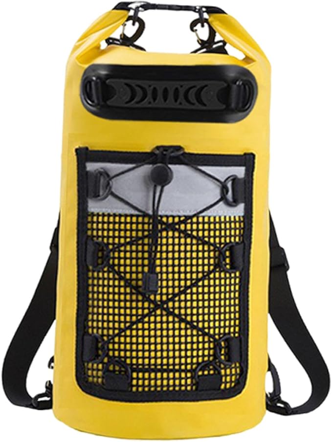 Dry Bag Storage Bag 10L IPX6 Waterproof Lightweight with Shoulder Strap for Beach Kayaking Swimming Rafting Travel Outdoor Activities- Yellow
