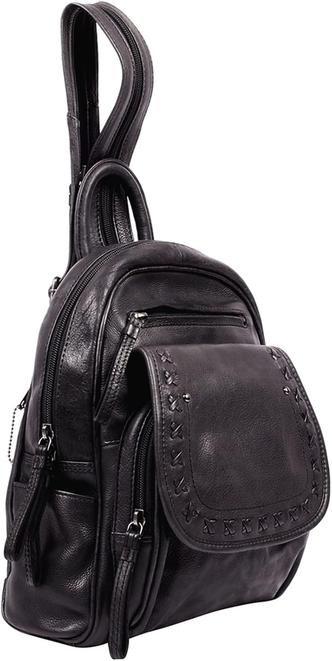 Lady Conceal Concealed Carry Tactical Backpack for Small-Frame Handgun Glock Pistol RFID Daisy (Black)