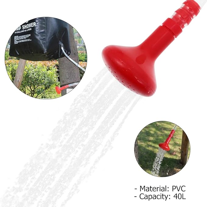 POPETPOP 1set Portable Outdoor Shower Camping Solar Water Bag Lightweight Solar Shower Bag for Hiking