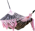 Portable Hammock 240 * 150cm Portable Outdoor Camping Hammock 2 Person Canvas Hammock Swing Bed for Backpacking Beach