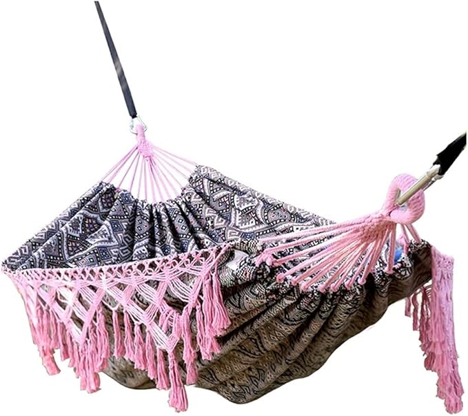 Portable Hammock 240 * 150cm Portable Outdoor Camping Hammock 2 Person Canvas Hammock Swing Bed for Backpacking Beach