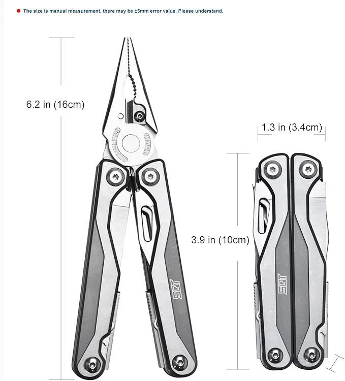 SQT2048-A 19-in-1 Multitool Gifts for Men Foldable &amp Self-Locking Professional Multitool for DIY Outdoor Camping and Home Repairs...