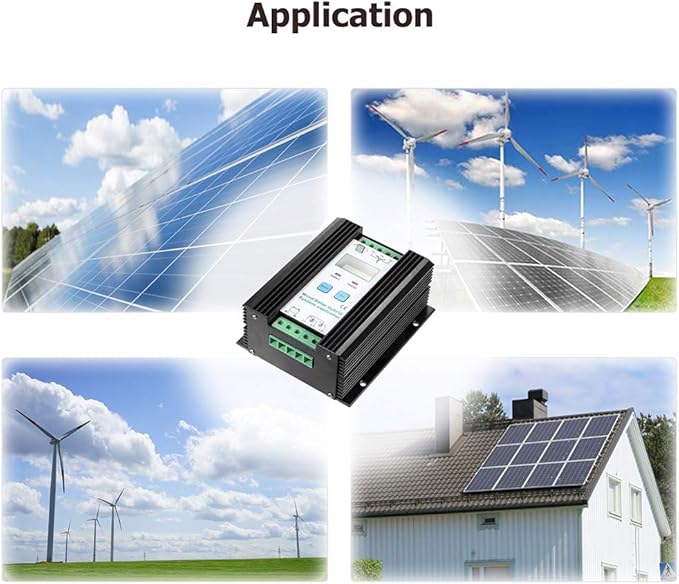 SolaMr 1000W 12V / 24V Wind Solar Hybrid Charge Controller Fits for 600W Wind and 400W Solar Power Boost Charge Solar PWM Charging Technology Digital Intelligent Regulator with LCD Display