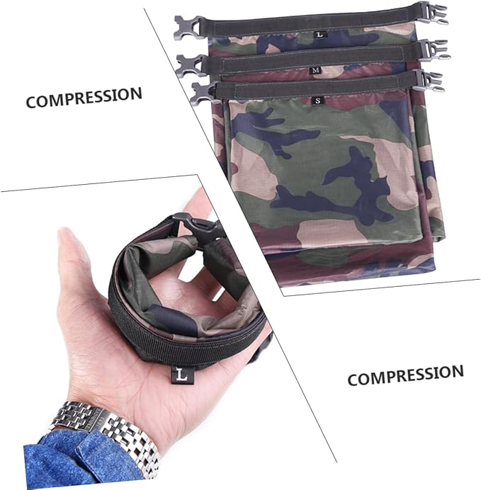 KOMBIUDA 6pcs Moisture Storage Bag Gear Bag for Camping Boating Canoeing Water-resistant Glue and Fasteners
