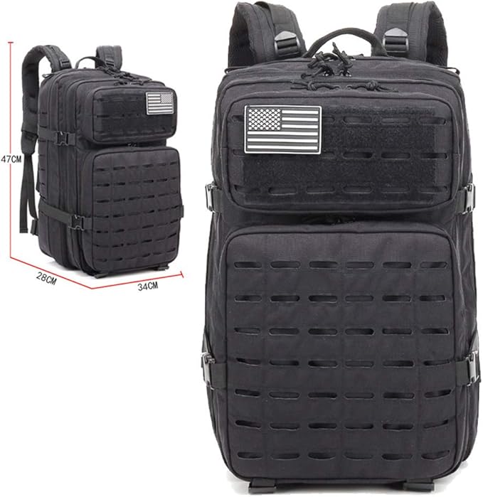 Outdoor Sports Pack Hiking Bag Tactical Rucksack Camo Knapsack Combat Camouflage Tactical 47L Molle Backpack