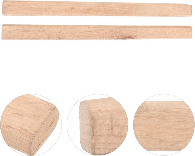 Tofficu Wooden Hatchet Handle Replacement 2-Piece Set Sturdy Flat Design for Camping and Outdoor Use Compatible Standard Hatchets