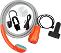 Orange grayPortable Camping ShowerShower Pump with Rechargeable BatterySuitable for CampingPet BathingCar Washingetc