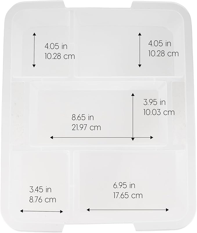 IRIS USA 6-Pack Clip Box with Latching Lids 18 Quart Craft Storage Bins Art &amp Writing Supply Containers for Home Office &amp Classroom Organization