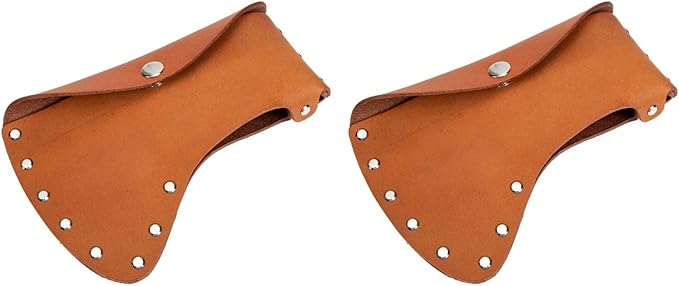 GANAZONO 2pcs Portable Cattlehide Hatchet Cover Sleeve Professional Axe Lightweight Design for Camping Outdoor Use for Outdoor Enthusiasts