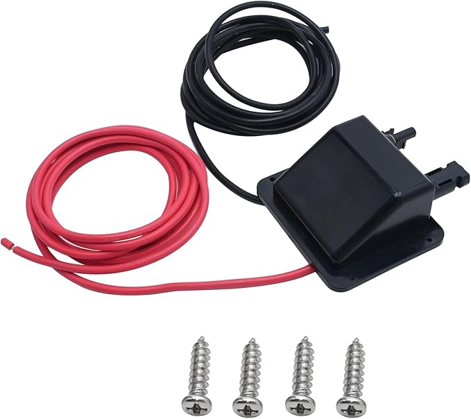 VIKKSAER Solar Cable Entry Gland Box 10FT 10AWG Soft Solar Extension Cable and Connector UV Resistance Dual Cable Entry Gland Housing on RVs Caravans Boats Campers (Black(10FT))