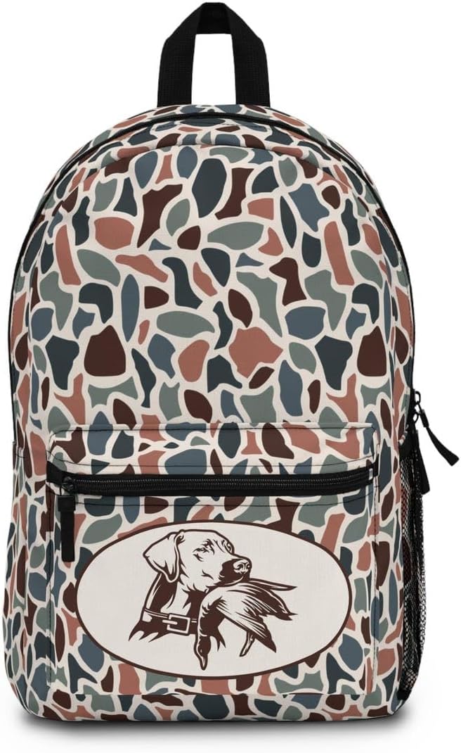 Dog Duck Camouflage Backpack Back to School Hunting Bag Cute School Accessories Hunting Gifts