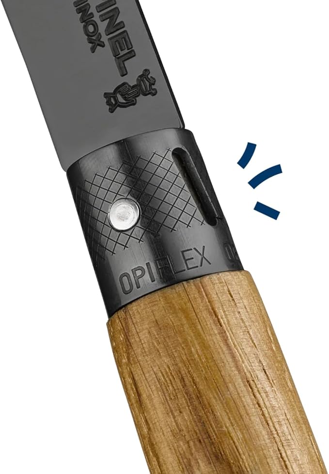 OPINEL NEO6 Folding Non-Locking Pocket Knife OPIFLEX Intuitive Design EDC Folder Wood Handles 2.75 in. Blade (Black Oak)