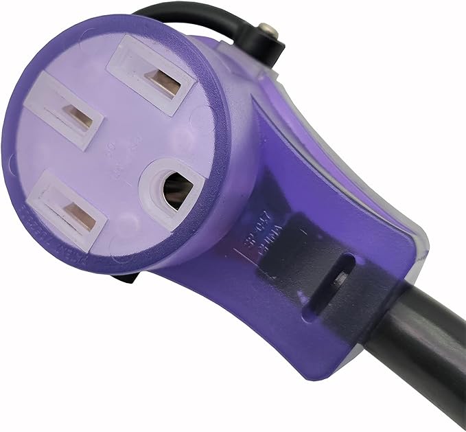 Parkworld 60417A EV Adapter Cord 4-Prong Generator 20A Locking L14-20P Male to RV 50 AMP 14-50R Female with Handle and Lighted (Both for EV and RV)