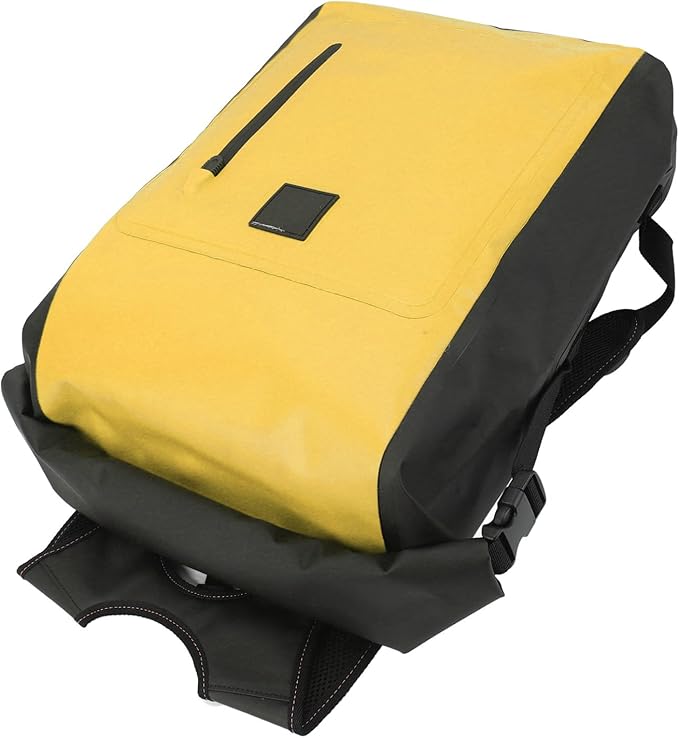 Backpack 25L Dry Bag for Outdoor Travel Hiking Camping PVC Tear Floating Dry Backpack with Roll Top Closure for Kayaking Swimming (Yellow)