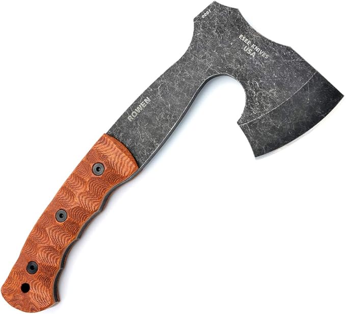 ESEE Knives James Gibson Camping Bushcraft Axe - Leather Sheath - Made in USA