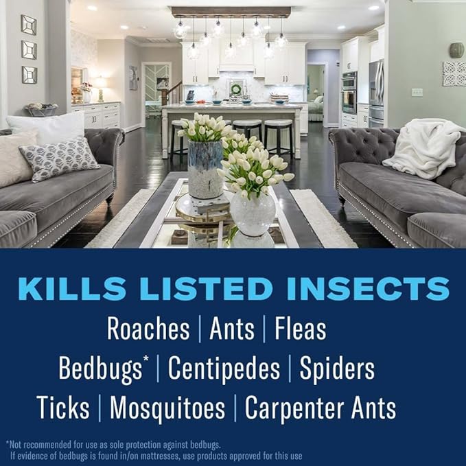 BioAdvanced 24 Hour Lawn Insect &amp Fire Ant Killer Concentrate 32 oz with BioAdvanced Home Pest Insect Killer Plus Germ Killer Ready-to-Use 24 oz