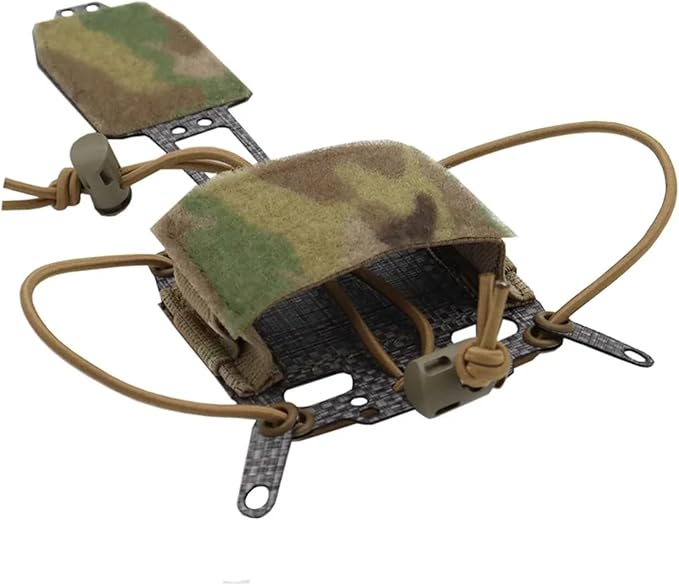 Tactical Helmet Battery Pouch Elastic Adjustment Battery Storage Holder Pack Counterweight Bag for Airsoft Helmet