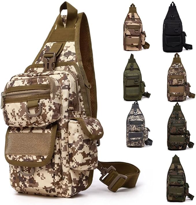 Outdoor Sports Hiking Sling Bag Shoulder Pack Camouflage Tactical 20L Chest Bag