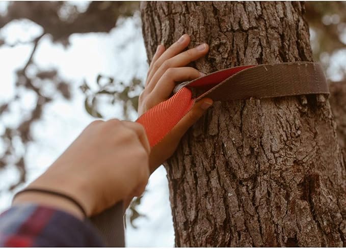 KAMMOK: Python 15' Tree Friendly Hammock Straps | Woven No-Stretch Knotless Durable Holds up to 500lbs (Lightweight for Hiking Camping Backpacking) Set of 2 w/Stuff Sack