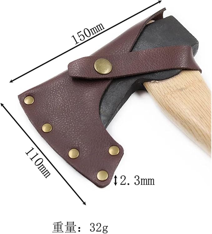 Hatchet Sheath 1set Head Cover Leather Hatchet Sheath Holster Axe Protective Case for Hiking Camping Outdoor Tools
