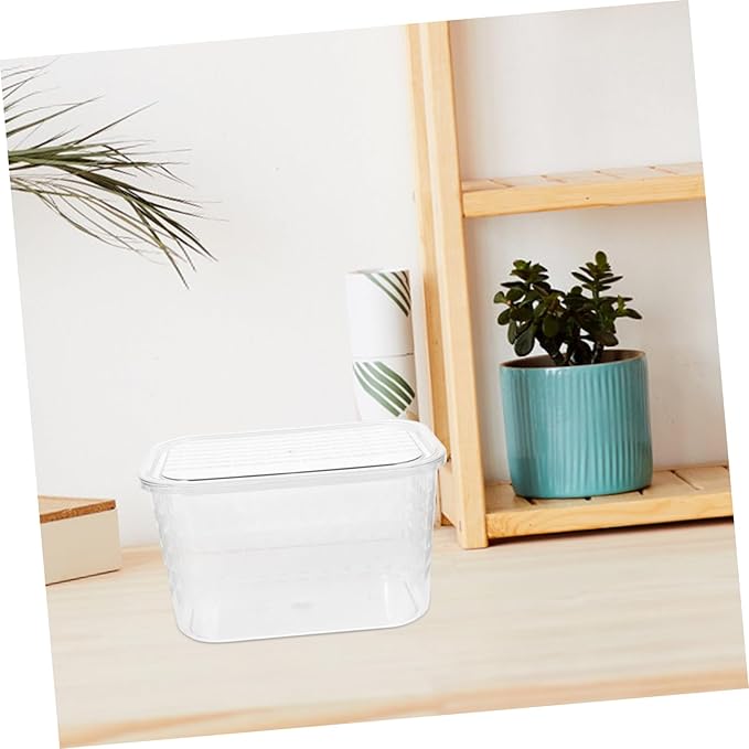 LALAFINA Clear Book Storage Organizer with Lid Transparent Pet Container for for Storing Books Toys Snacks and More