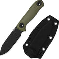Kizer Drop Bear Fix 3 Fixed Blade Knife 3.8 D2 Blade EDC Camping Knife with Olive Green G10 Handle Small Hunting Knives with Sheath Outdoor Survival Knives with Pocket Clip and Lanyard 1101M1