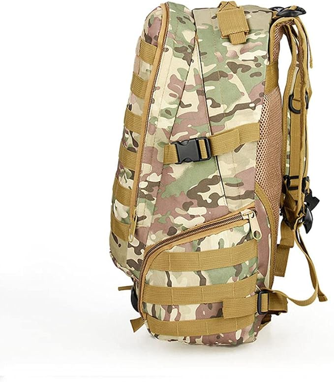 Outdoor Sports Pack Hiking Bag Tactical Rucksack Camo Knapsack Combat Camouflage Tactical 35L Molle Backpack - WL