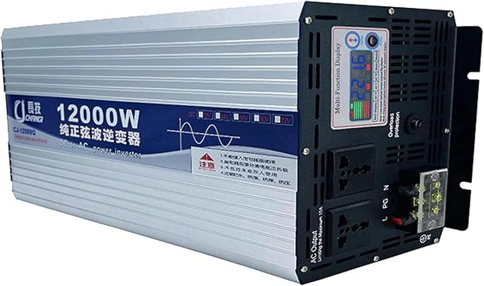 6000W 8000W 10000W 12000W Pure Sine Wave Inverter 12V/24V/48V/60V/72V DC to 110V/220V AC Power Inverter Voltage Converter Transformer for HomeRVTruckOff-Grid Solar~/