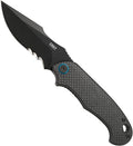 CRKT P.S.D. EDC Folding Pocket Knife: Everyday Carry Assisted Opening Veff Serrations Liner Lock Handle with Carbon Fiber Overlay 7920K