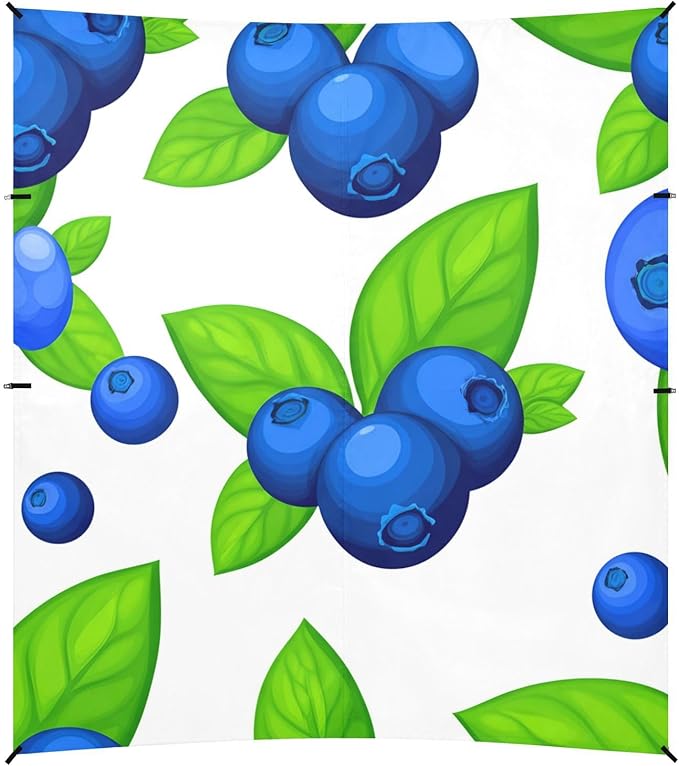 Beach Canopy with Windproof Ropes &amp Sandbags Beach Tent Sun Shade Sun Shelter for Camping Trips Fishing Backyard Fun or Picnics Blueberries