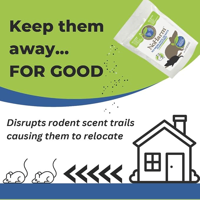 NoHarm Scent | Send Mice and Rats Away | Smart Solution | Indoor and Outdoor Use | Makes 1 Gallon